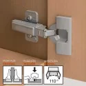Bisagra 110º Montaje Tope Central con Muelle de Blum para Cocina