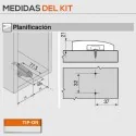 Placa en Cruz Soporte Pulsador TIP-ON Blum para Puertas de Cocina