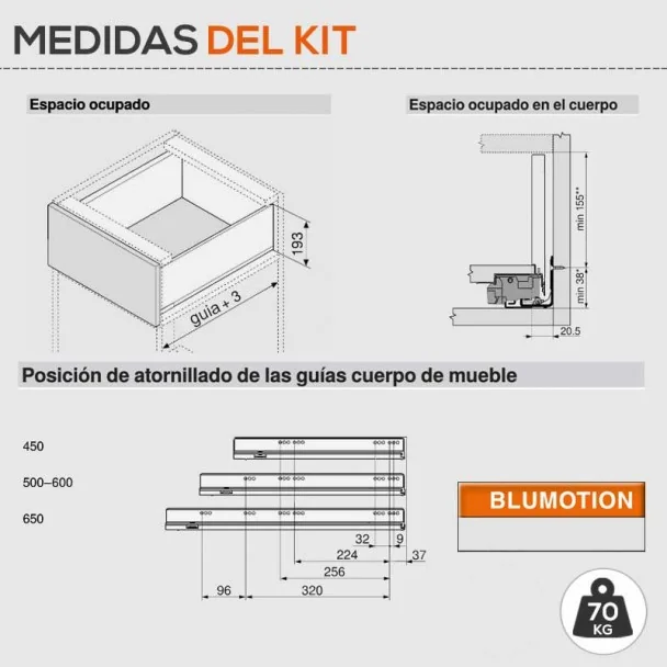 Cacerolero Gris 70 kg Legrabox Pure C