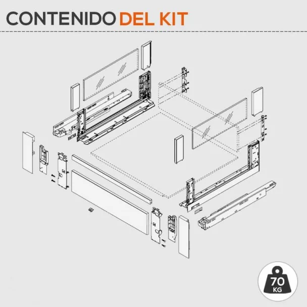 Cacerolero Interior Gris 70 kg Legrabox Free C