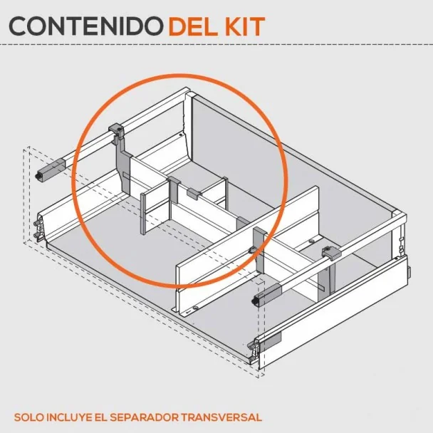 Separador Transversal + Punteras Guardacuerpos-Tabique ORGA-LINE