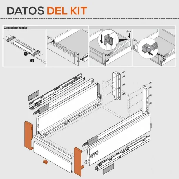 Adaptador Frontal para Cacerolero Interior Tandembox Antaro
