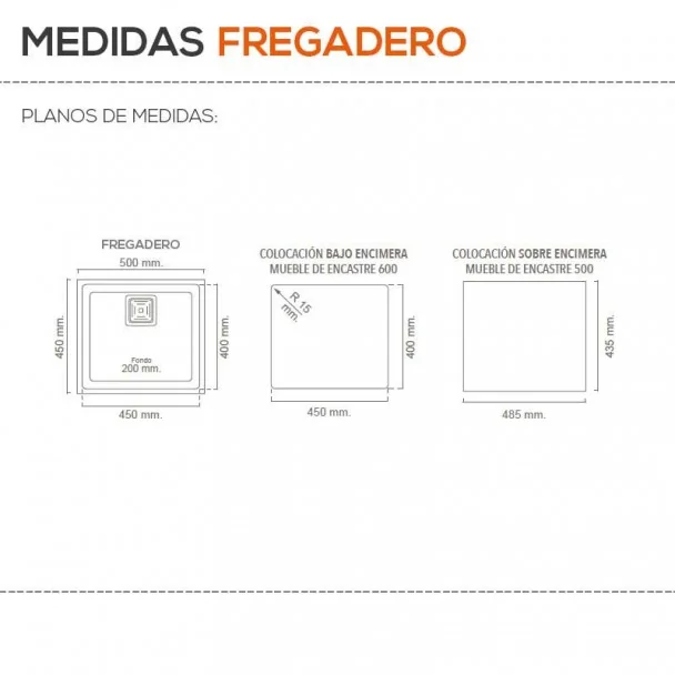 Fregadero Sintético 1 Seno Poalgi 171 ZIE 45