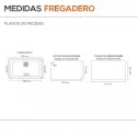 Fregadero Sintético 1 Seno Poalgi 165 GANDÍA 70