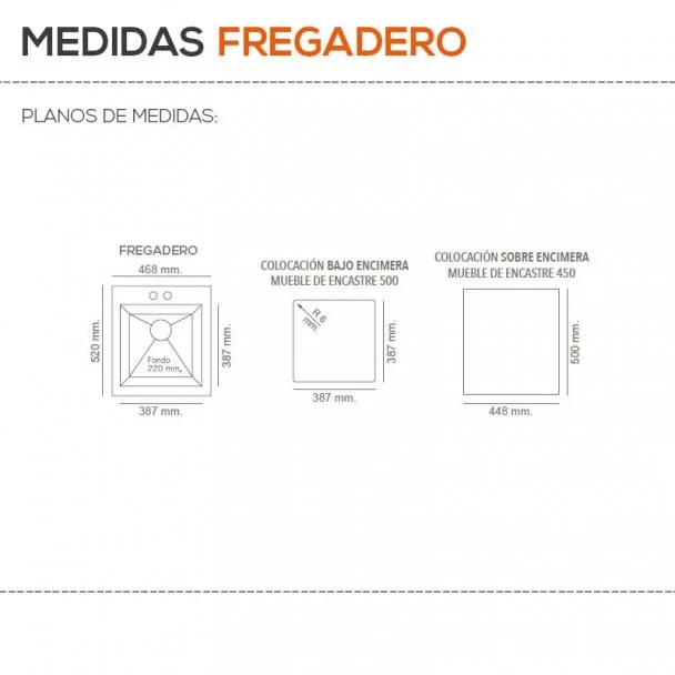 Fregadero Sintético 1 Seno Poalgi SHIRA 501
