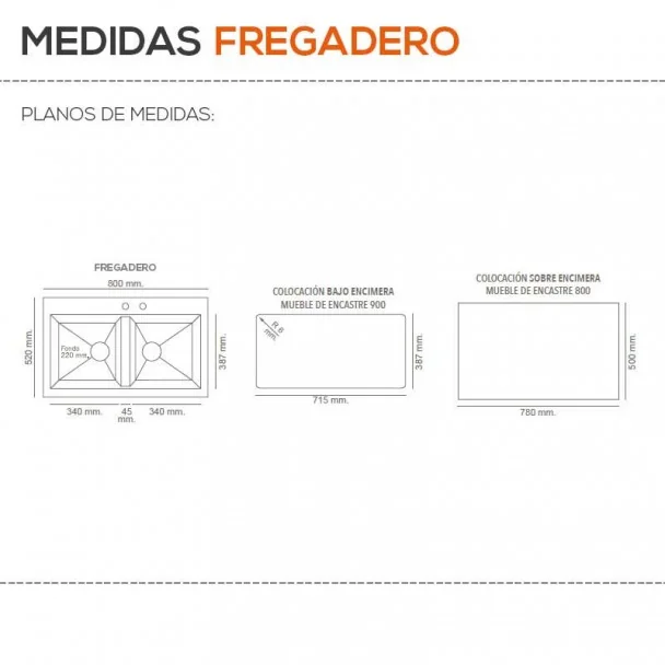 Fregadero Sintético 2 Senos Poalgi SHIRA 506