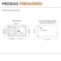 Fregadero Sintético 1 Seno con Escurridor Poalgi 106 Diamante