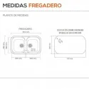 Fregadero Sintético 2 Senos Poalgi 107 ESMERALDA
