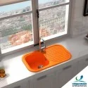 Fregadero Sintético 1 Seno con Escurridor Poalgi 121 CORAL