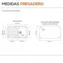 Fregadero Sintético 1 Seno con Escurridor Poalgi 121 CORAL