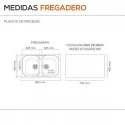 Fregadero Sintético 2 Senos Poalgi 119 AMATISTA