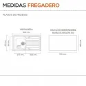 Fregadero Sintético 1 Seno con Escurridor Poalgi 116 TOPACIO