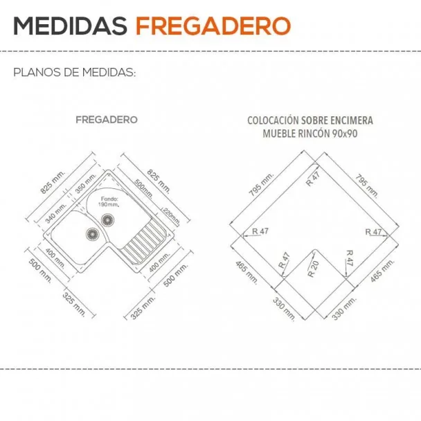 Fregadero Sintético 2 Senos Poalgi 118 JADE