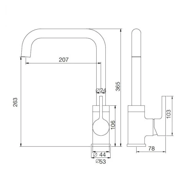 Grifo Salomé Cromo para Cocina