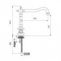 Grifo Angular Classic Bronce para Cocina