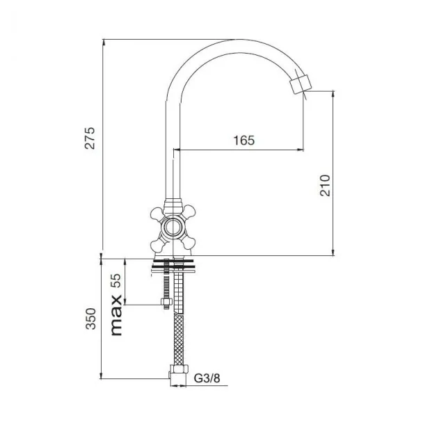 Grifo Classic Cromo para Cocina