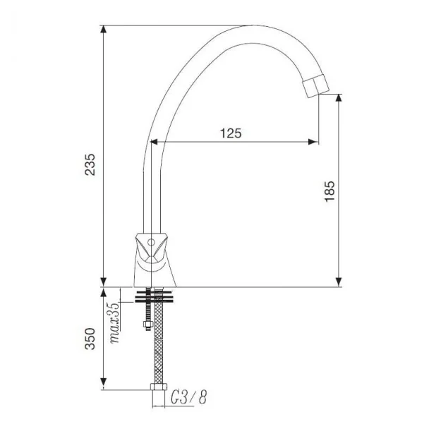 Grifo Bimando Aida para Cocina