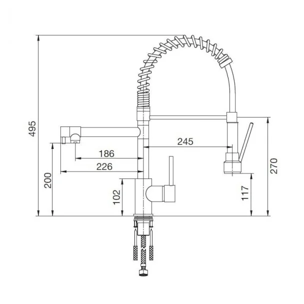 Grifo Industrial Muelle 02 para Cocina