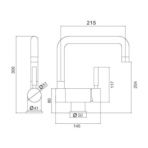 Grifo Abatible Iris para Cocina