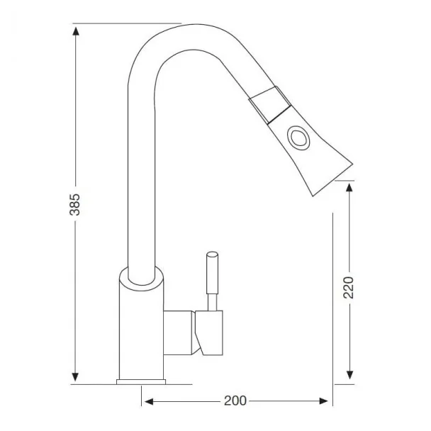 Grifo Extraible Cairo para Cocina