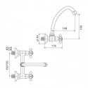Grifo de Pared Classic Cromo para Cocina