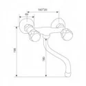 Grifo de Pared Bimando Caño Inferior Aida para Cocina