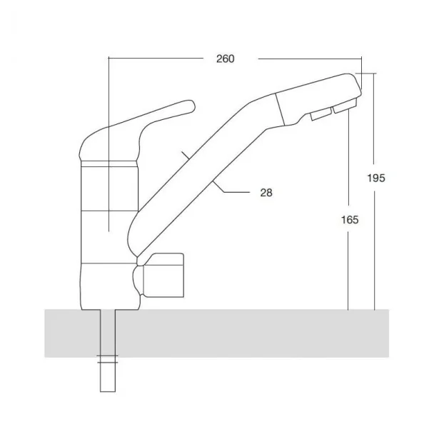 Grifo Osmosis Caño Bajo Cromo para Cocina