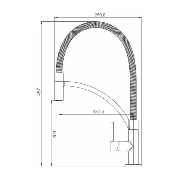Grifo Flexible Alcor Cromo para Cocina