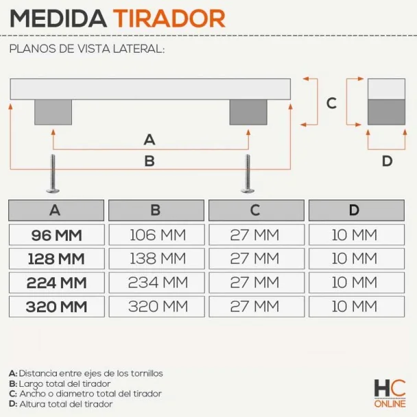 Tirador 4749 Cromo Mate Cocina