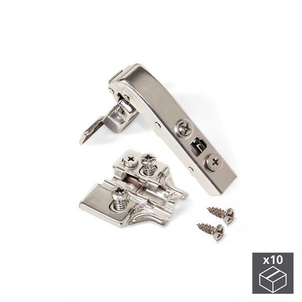 Bisagra Brazo Angular 90º con Freno y Excéntrica Emuca X91 Euro (10 uds)