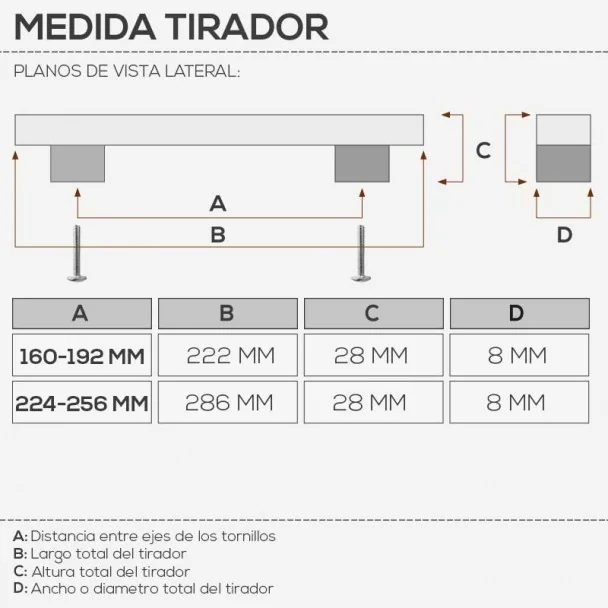Tirador de Zamak Cromo Mate 4782