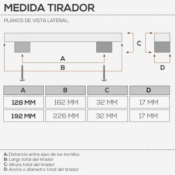Tirador de Zamak Cromo Mate 4787