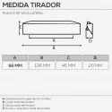 Tirador de Zamak Metalizado Cromo Mate 4086E