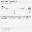Tirador de Zamak Metalizado Cromo Mate 2433