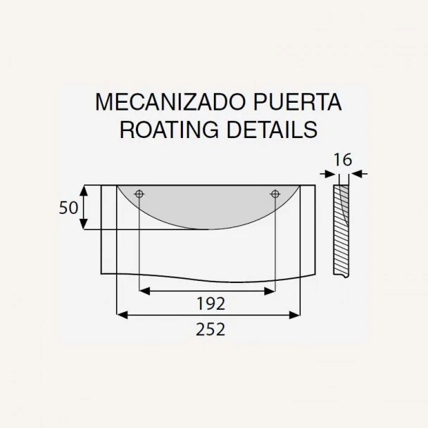 Tirador de Zamak Metalizado Cromo Mate 2433