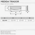 Tirador de Zamak Metalizado Cromo Mate 7200