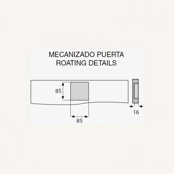 Tirador de Zamak Metalizado Cromo Mate 7218
