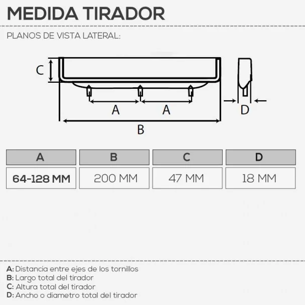 Tirador de Zamak Metalizado Cromo Mate 4089E
