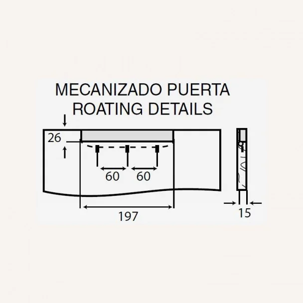 Tirador de Zamak Metalizado Cromo Mate 4089E