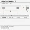 Tirador de Zamak Negro Mate 0071E