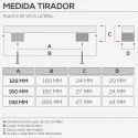 Tirador de Zamak Negro Mate 4703