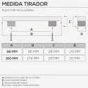 Tirador de Zamak Negro Mate 4744