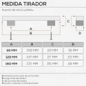 Tirador de Zamak Negro Mate 4757