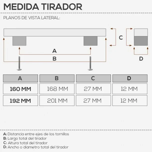 Tirador de Zamak Negro Mate 0160E