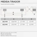 Tirador de Zamak Negro Mate 0160E