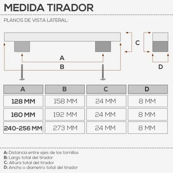 Tirador de Zamak Negro Mate 4706