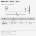 Tirador de Zamak Metalizado Cromo Mate 4036E