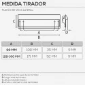 Tirador de Zamak Metalizado Cromo Mate 4057E
