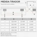 Tirador de Aluminio Negro Mate 2459