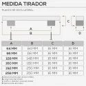 Tirador de Aluminio Negro Mate 2450